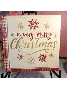 DECOUPAGE CANVAS PRINTS  A VERY MERRY CHRISTMAS